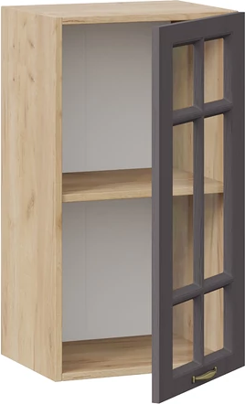 Изображение товара Шкаф навесной для кухни ТриЯ Лина 1ВВ4С с одной дверью (дуб крафт золотой/графит)