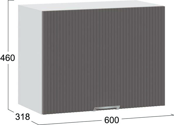 Изображение товара Шкаф под вытяжку ТриЯ Кимберли 1ВВ6Г с одной откидной дверью (белый/муссон)