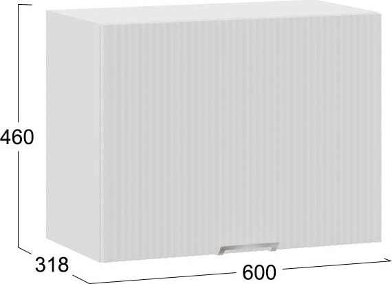 Изображение товара Шкаф под вытяжку ТриЯ Кимберли 1ВВ6Г с одной откидной дверью (белый/сноу)