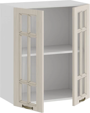 Изображение товара Шкаф навесной для кухни ТриЯ Лина 1ВВ6С с двумя дверьми (белый/крем)