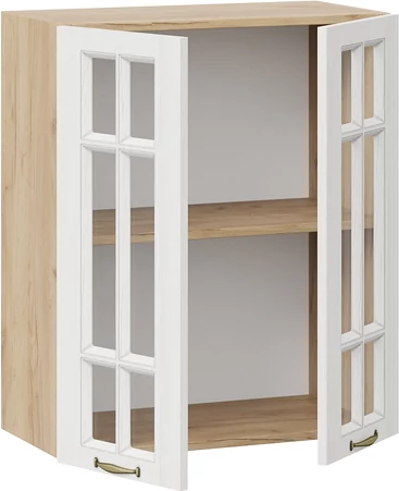 Изображение товара Шкаф навесной для кухни ТриЯ Лина 1ВВ6С с двумя дверьми (дуб крафт золотой/белый)