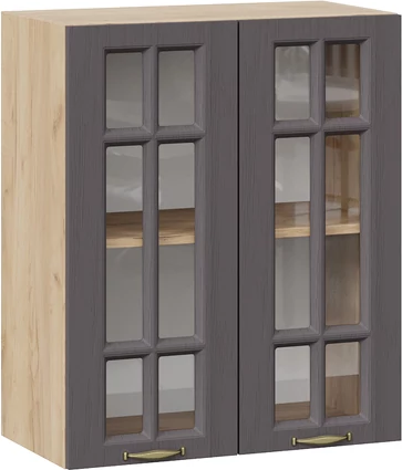 Изображение товара Шкаф навесной для кухни ТриЯ Лина 1ВВ6С с двумя дверьми (дуб крафт золотой/графит)