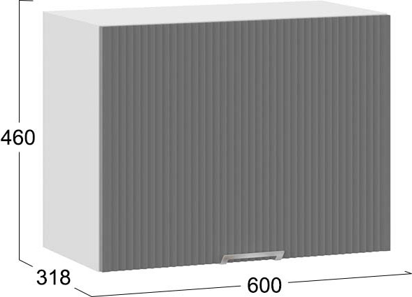 Изображение товара Шкаф под вытяжку ТриЯ Кимберли 1ВВ6Г с одной откидной дверью (белый/титан)