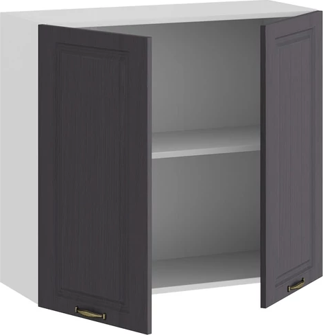 Изображение товара Шкаф навесной для кухни ТриЯ Лина 1ВВ8 с двумя дверьми (белый/графит)