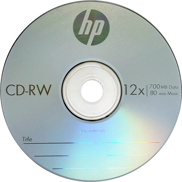 Изображение товара Набор дисков CD-RW HP 12x CakeBox 700MB / 69313 (25шт)