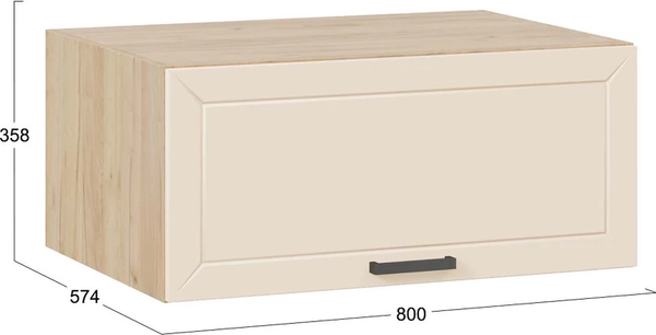 Изображение товара Шкаф под вытяжку ТриЯ Лорас 1В8Г с одной откидной дверью (дуб крафт золотой/холст брюле)