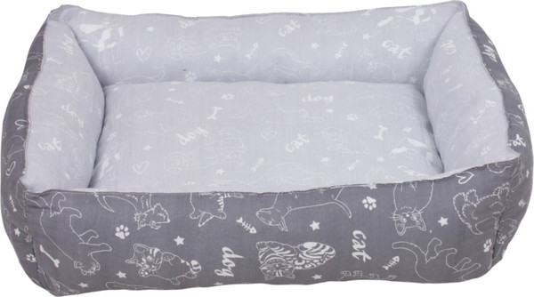 Изображение товара Лежанка для животных BIO-LINE 40x50x15 / LDZ (темно-серый/светло-серый)