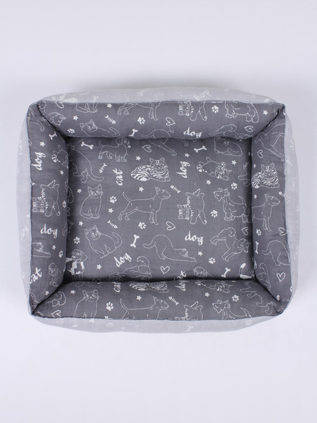 Изображение товара Лежанка для животных BIO-LINE 40x50x15 / LDZ (темно-серый/светло-серый)