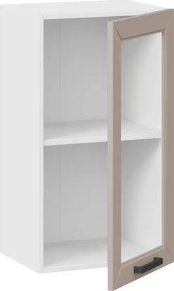 Изображение товара Шкаф навесной для кухни ТриЯ Лорас 1ВВ45С с одной дверью (белый/холст латте)
