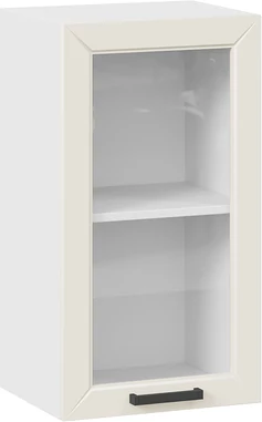 Изображение товара Шкаф навесной для кухни ТриЯ Лорас 1ВВ4С с одной дверью (белый/холст брюле)