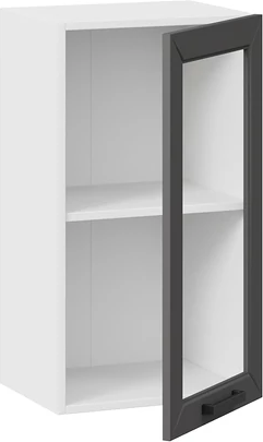 Изображение товара Шкаф навесной для кухни ТриЯ Лорас 1ВВ4С с одной дверью (белый/холст вулкан)