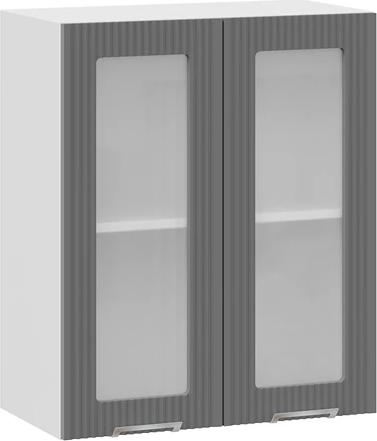 Изображение товара Шкаф навесной для кухни ТриЯ Кимберли 1ВВ6С с двумя дверьми (белый/титан)