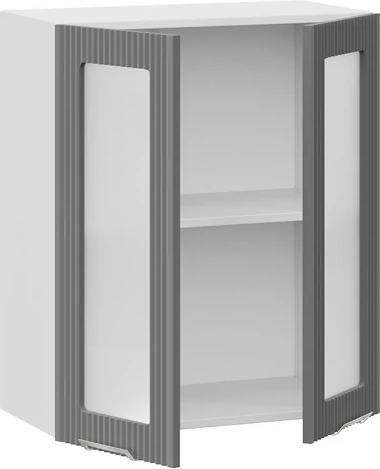 Изображение товара Шкаф навесной для кухни ТриЯ Кимберли 1ВВ6С с двумя дверьми (белый/титан)