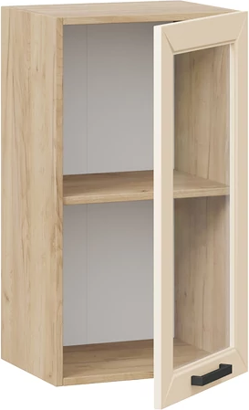 Изображение товара Шкаф навесной для кухни ТриЯ Лорас 1ВВ4С с одной дверью (дуб крафт золотой/холст брюле)