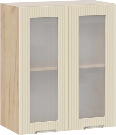 Изображение товара Шкаф навесной для кухни ТриЯ Кимберли 1ВВ6С с двумя дверьми (дуб крафт золотой/крем)