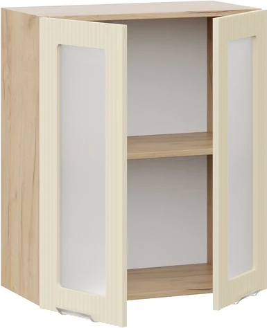 Изображение товара Шкаф навесной для кухни ТриЯ Кимберли 1ВВ6С с двумя дверьми (дуб крафт золотой/крем)