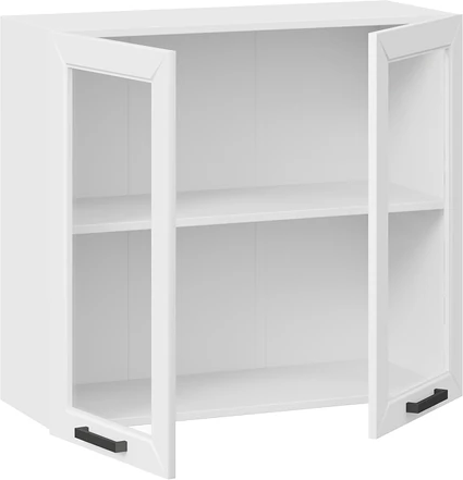 Изображение товара Шкаф навесной для кухни ТриЯ Лорас 1ВВ8С с двумя дверьми (белый/холст белый)