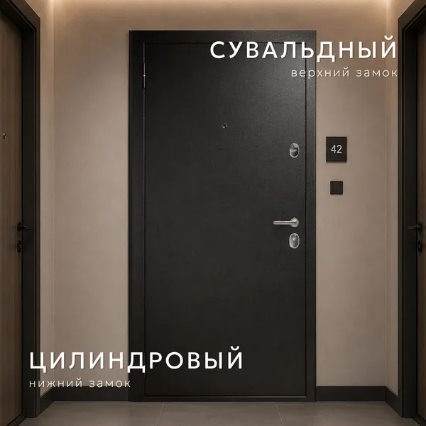 Изображение товара Входная дверь Guard Классик 86x205 HDF 6мм (левая, антик темно-коричневый/беленый дуб)