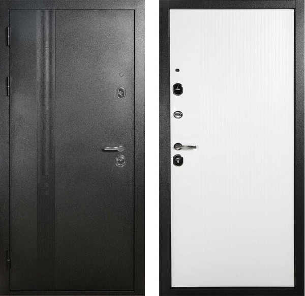 Изображение товара Входная дверь Форпост Стандарт плюс 86x205 (левая, антик темно-серебристый/белый)