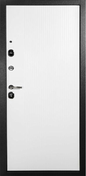 Изображение товара Входная дверь Форпост Стандарт плюс 96x205 (левая, антик темно-серебристый/белый)