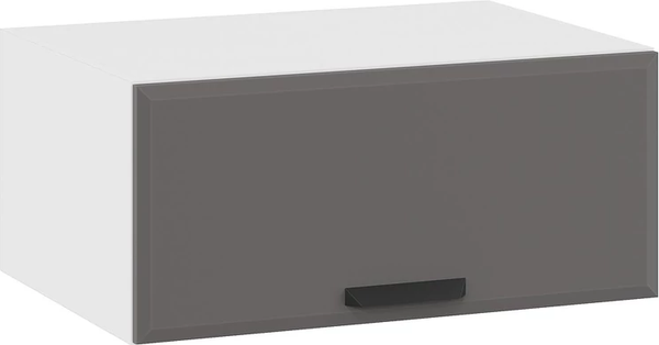 Изображение товара Шкаф под вытяжку ТриЯ Тиана 1В8Г с одной откидной дверью (белый/асфальт супермат)