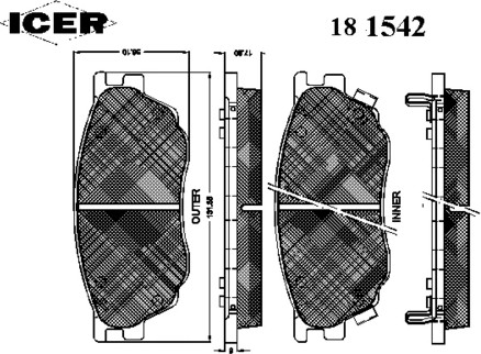 Изображение товара Тормозные колодки Icer 181542