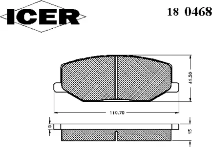 Изображение товара Тормозные колодки Icer 180468