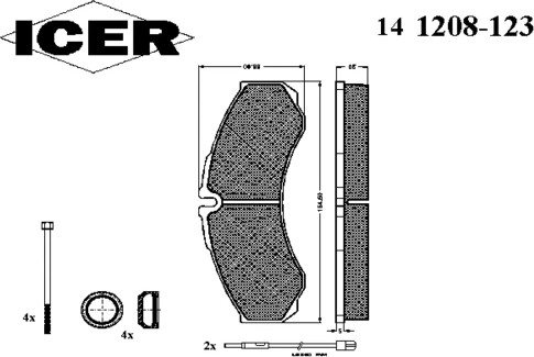 Изображение товара Тормозные колодки Icer 141208-123