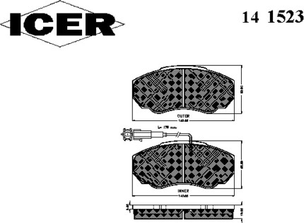 Изображение товара Тормозные колодки Icer 141523