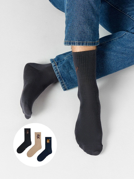 Изображение товара Носки Mark Formelle 107A-2904 (р.25-27, графит/капучино/темно-синий)