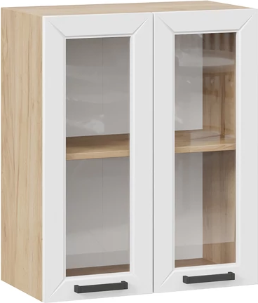 Изображение товара Шкаф навесной для кухни ТриЯ Лорас 1ВВ6С с двумя дверьми (дуб крафт золотой/холст белый)