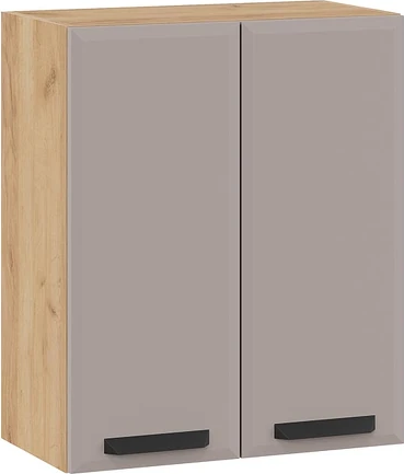 Изображение товара Шкаф навесной для кухни ТриЯ Тиана 1ВВ6 с двумя дверьми (дуб крафт золотой/мокко супермат)