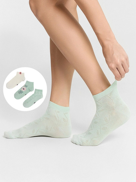 Изображение товара Носки Mark Formelle 300A-3123 (р.25-27, светлый эвкалипт/молочный)