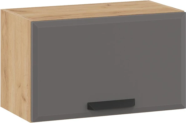 Изображение товара Шкаф под вытяжку ТриЯ Тиана 1ВВ6Г с одной откидной дверью (дуб крафт золотой/асфальт супермат)