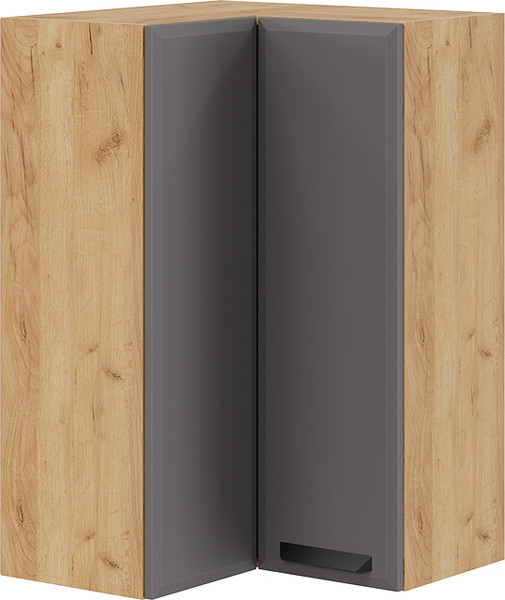 Изображение товара Шкаф навесной для кухни ТриЯ Тиана 1ВВ6УП угловой прямой (дуб крафт золотой/асфальт супермат)