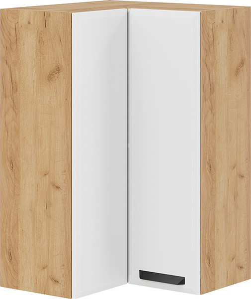 Изображение товара Шкаф навесной для кухни ТриЯ Тиана 1ВВ6УП угловой прямой (дуб крафт золотой/белый супермат)