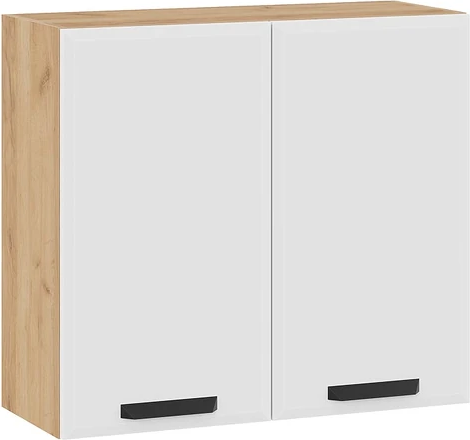 Изображение товара Шкаф навесной для кухни ТриЯ Тиана 1ВВ8 с двумя дверьми (дуб крафт золотой/белый супермат)