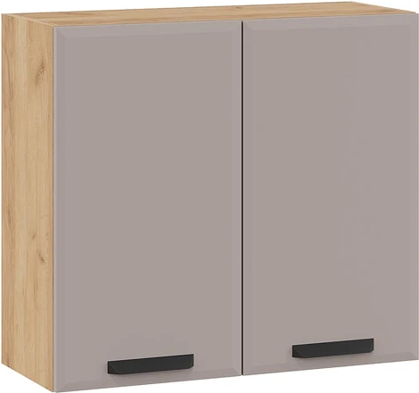 Изображение товара Шкаф навесной для кухни ТриЯ Тиана 1ВВ8 с двумя дверьми (дуб крафт золотой/мокко супермат)