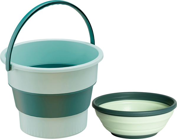 Изображение товара Складное ведро Sundays Среднее / TBD0603930501C со складной миской (10л, светло-зеленый)