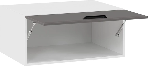 Изображение товара Шкаф под вытяжку ТриЯ Тиана 1ВВ8Г с одной откидной дверью (белый/асфальт супермат)