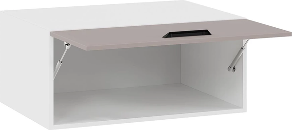 Изображение товара Шкаф под вытяжку ТриЯ Тиана 1ВВ8Г с одной откидной дверью (белый/мокко супермат)