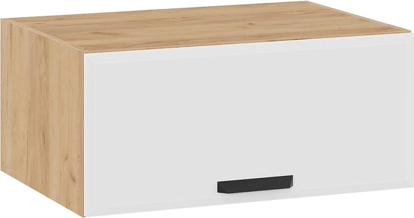 Изображение товара Шкаф под вытяжку ТриЯ Тиана 1ВВ8Г с одной откидной дверью (дуб крафт золотой/белый супермат)