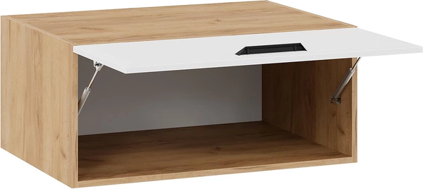 Изображение товара Шкаф под вытяжку ТриЯ Тиана 1ВВ8Г с одной откидной дверью (дуб крафт золотой/белый супермат)