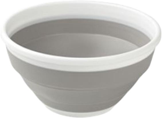 Изображение товара Складное ведро Sundays Среднее / TBD0603930501D со складной миской (10л, белый/серый)