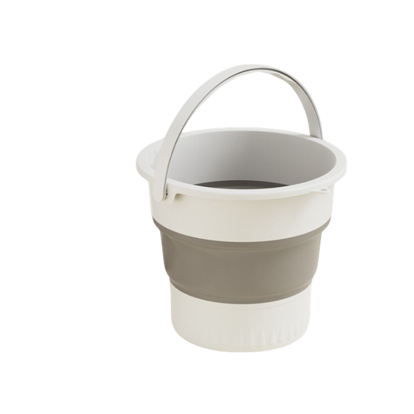 Изображение товара Складное ведро Sundays Среднее / TBD0603930501D со складной миской (10л, белый/серый)