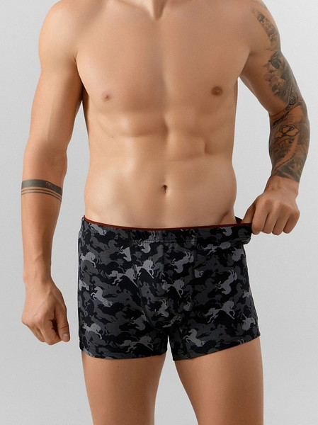 Изображение товара Трусы мужские Mark Formelle 411134 (р.94-104, лошади на черном)