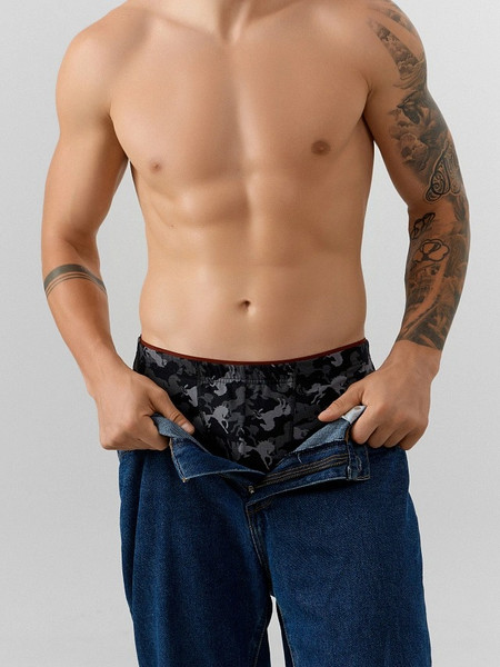 Изображение товара Трусы мужские Mark Formelle 411134 (р.94-104, лошади на черном)