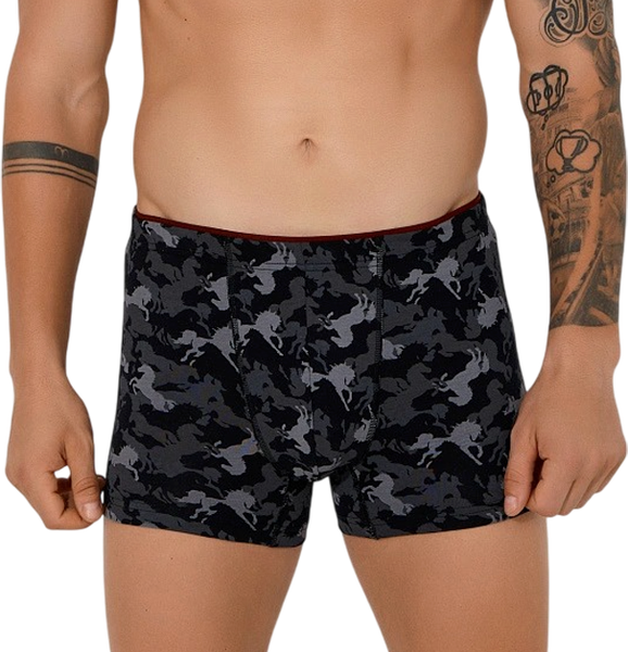 Изображение товара Трусы мужские Mark Formelle 411134 (р.94-104, лошади на черном)