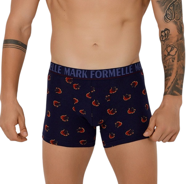 Изображение товара Трусы мужские Mark Formelle 411221 (р.98-108, огненные лошади на темно-синем)