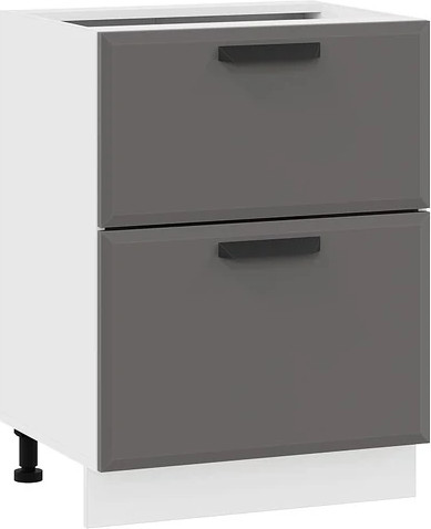 Изображение товара Шкаф-стол кухонный ТриЯ Тиана 1Н8Я2 с двумя ящиками (белый/мокко супермат)